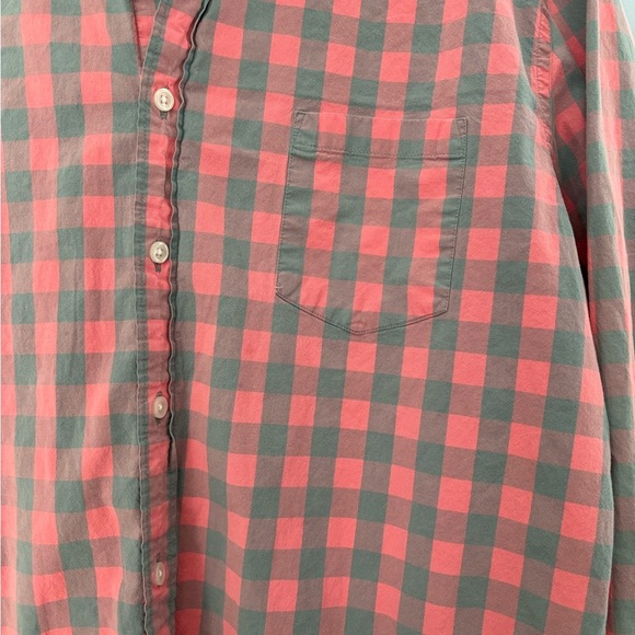 J. Crew Mercantile Flex Men's Size XL Shirt Button Down Pink/Teal Checkered - Picture 5 of 5